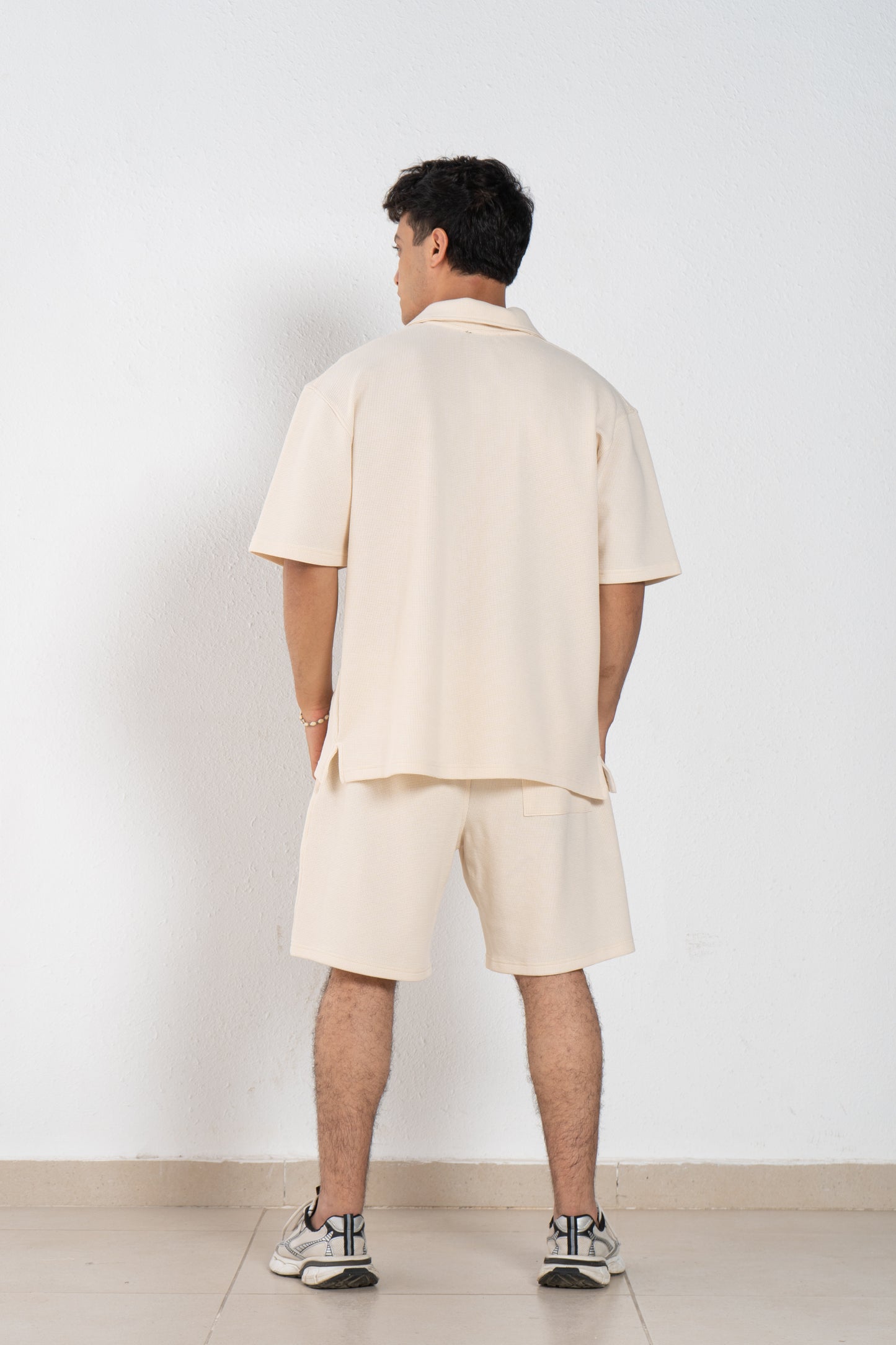 Cotton man shorts with elastic band
