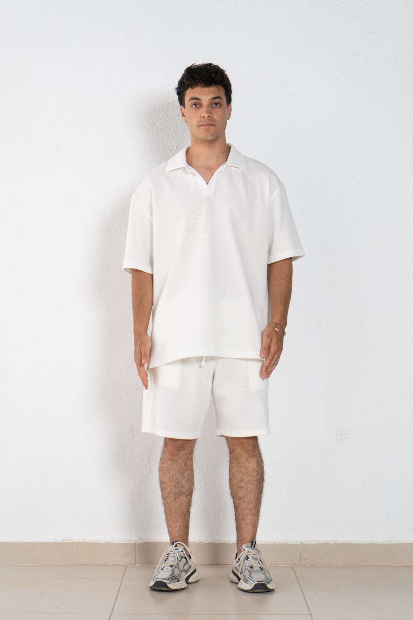 Cotton man shorts with elastic band