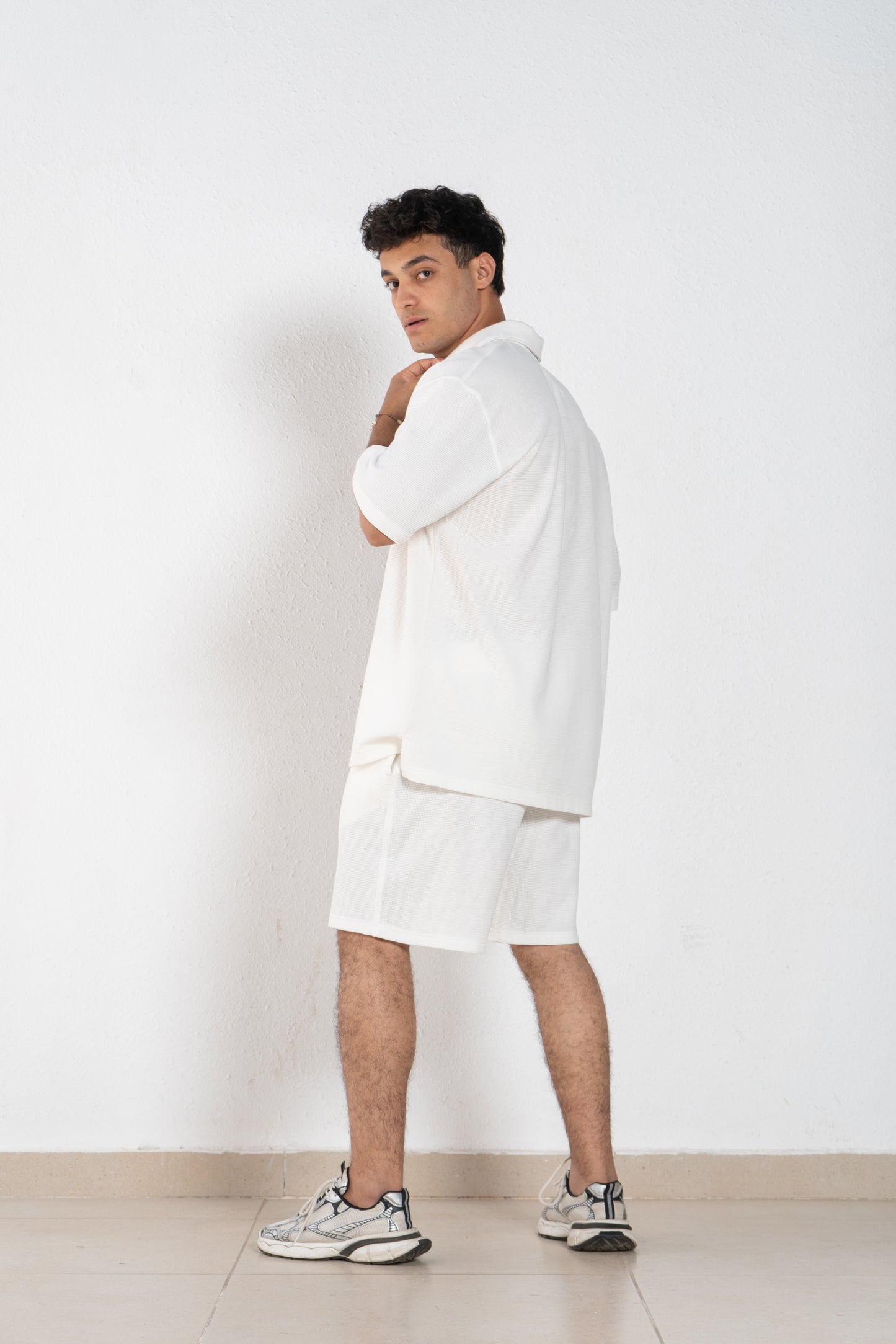 Cotton man shorts with elastic band