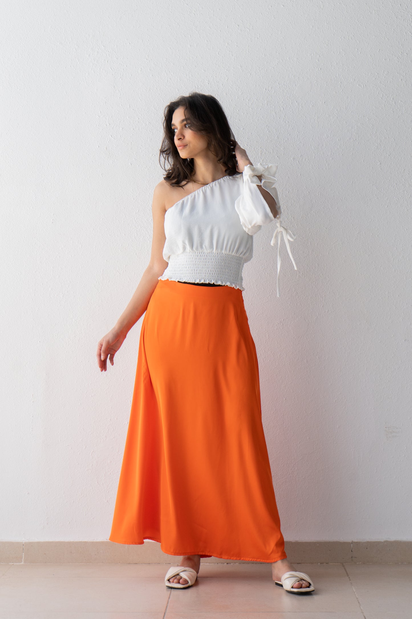 satin maxi skirt