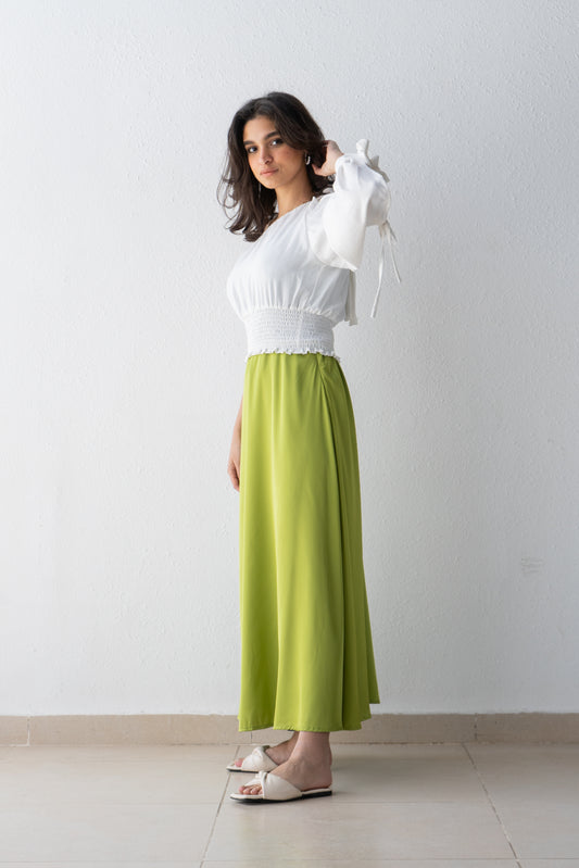 satin maxi skirt