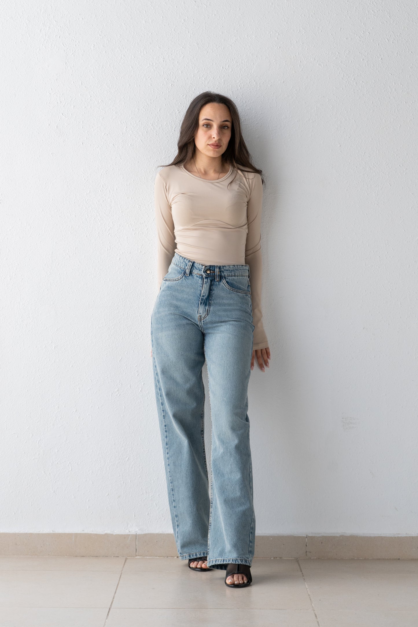 Wide leg jeans pants