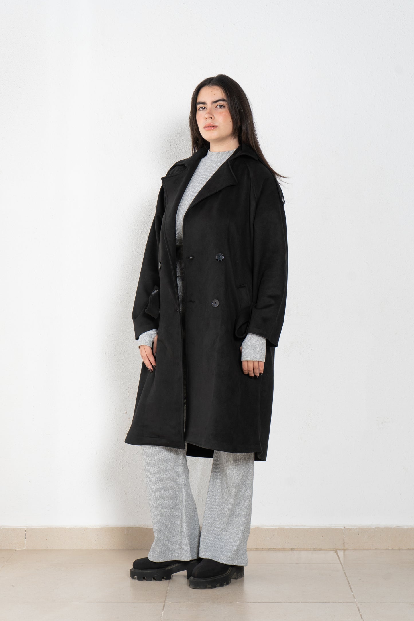 Seude trench coat