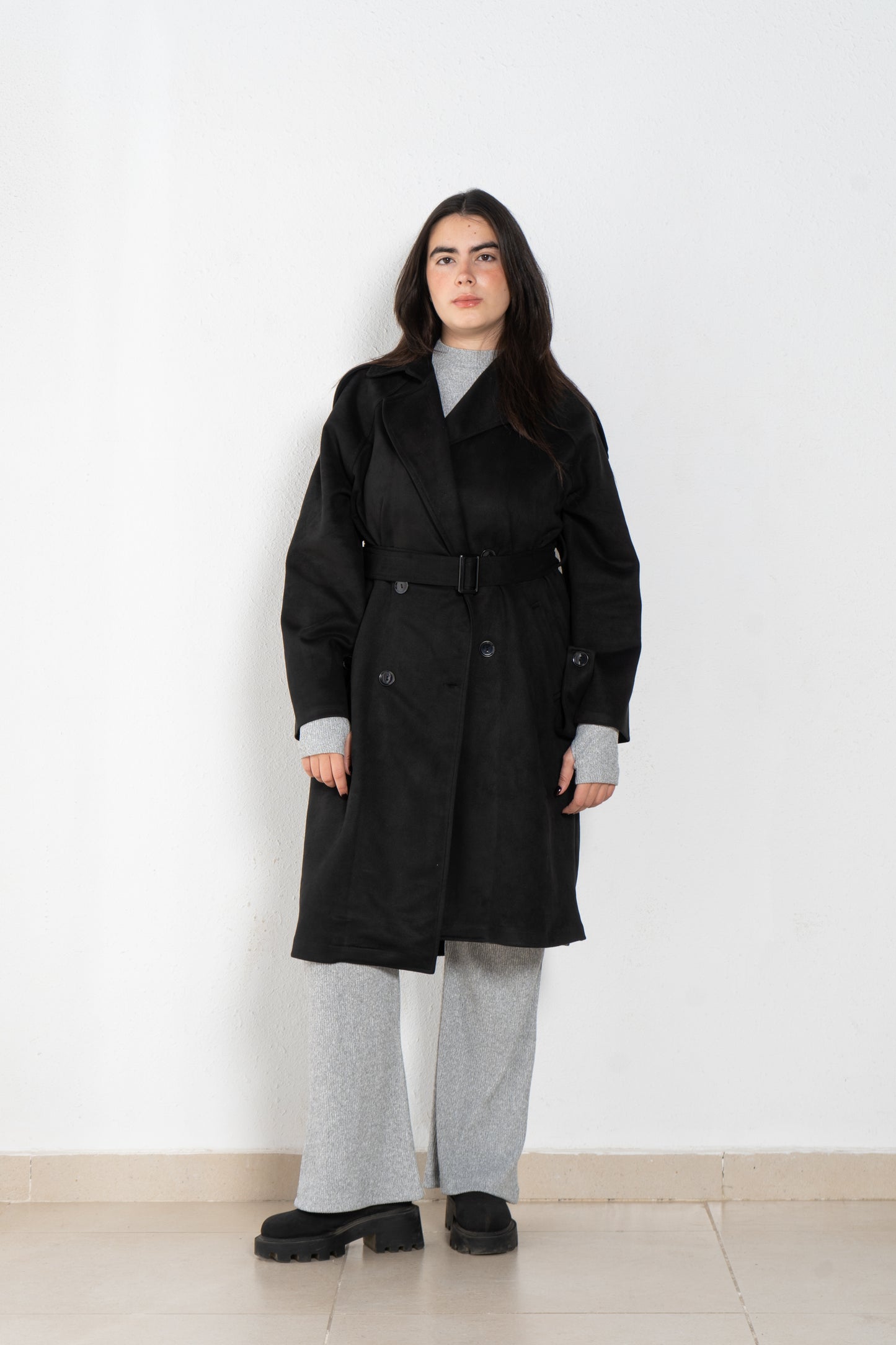 Seude trench coat