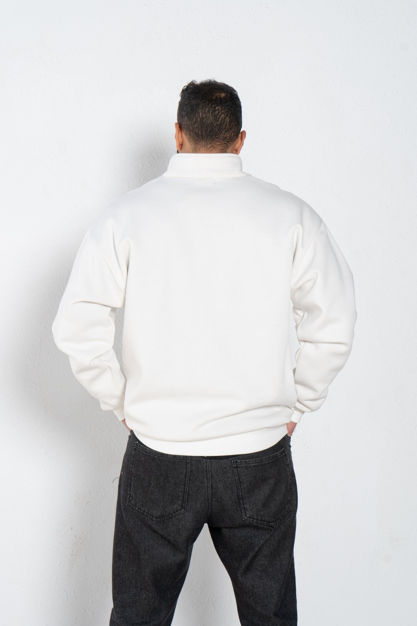 Basic oversized quarter zip with inside fleece