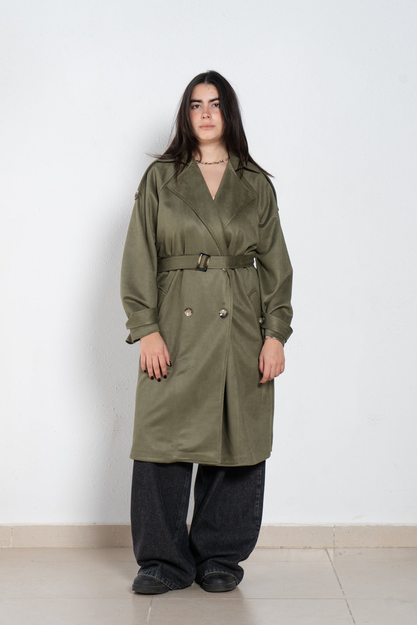 Seude trench coat