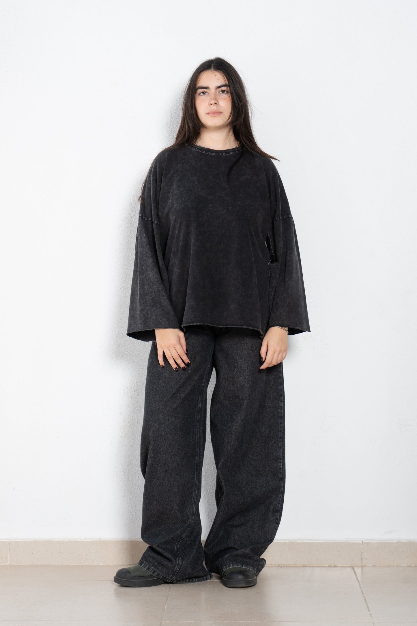 Long sleeves oversized t shirt