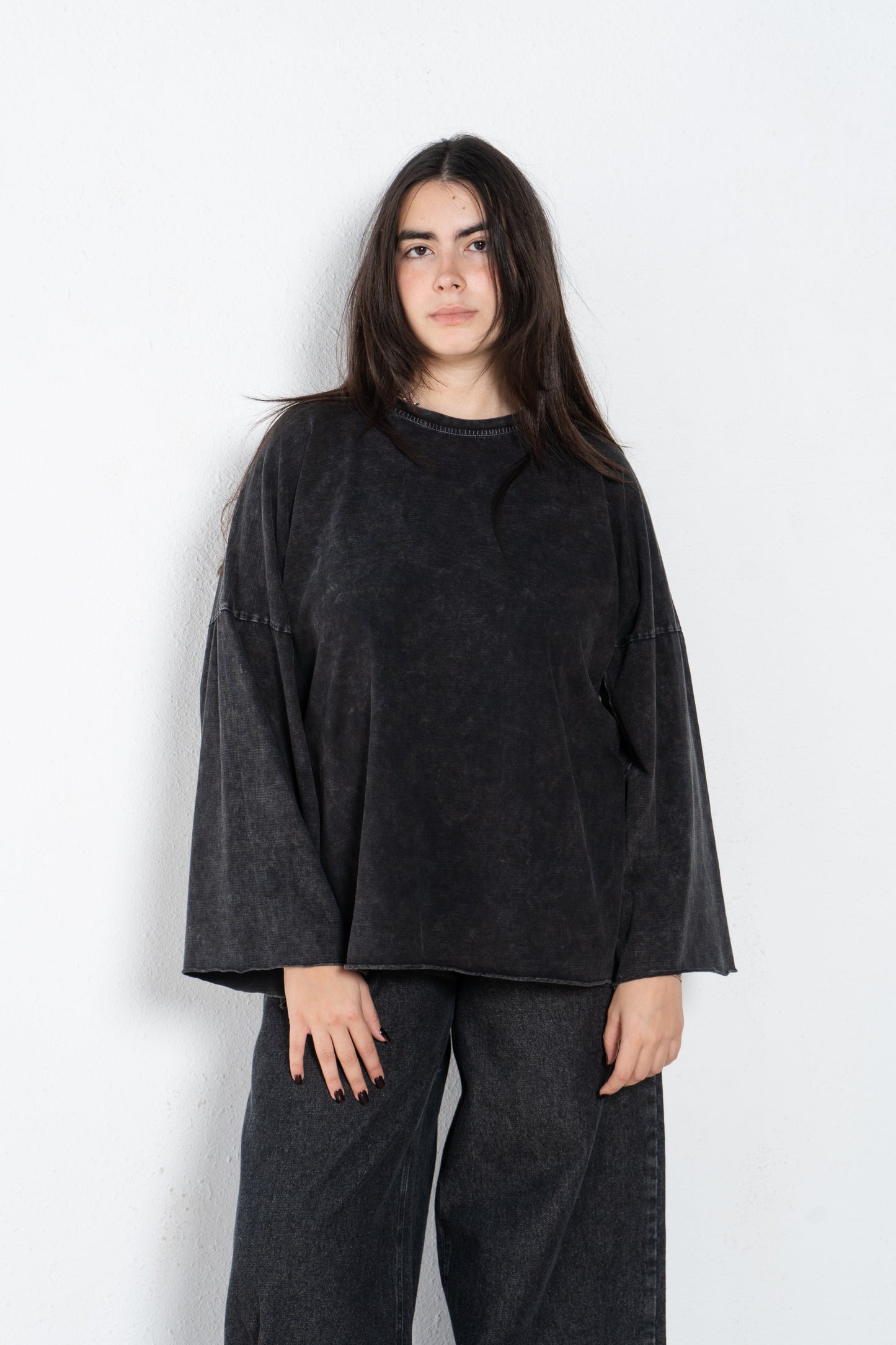 Long sleeves oversized t shirt