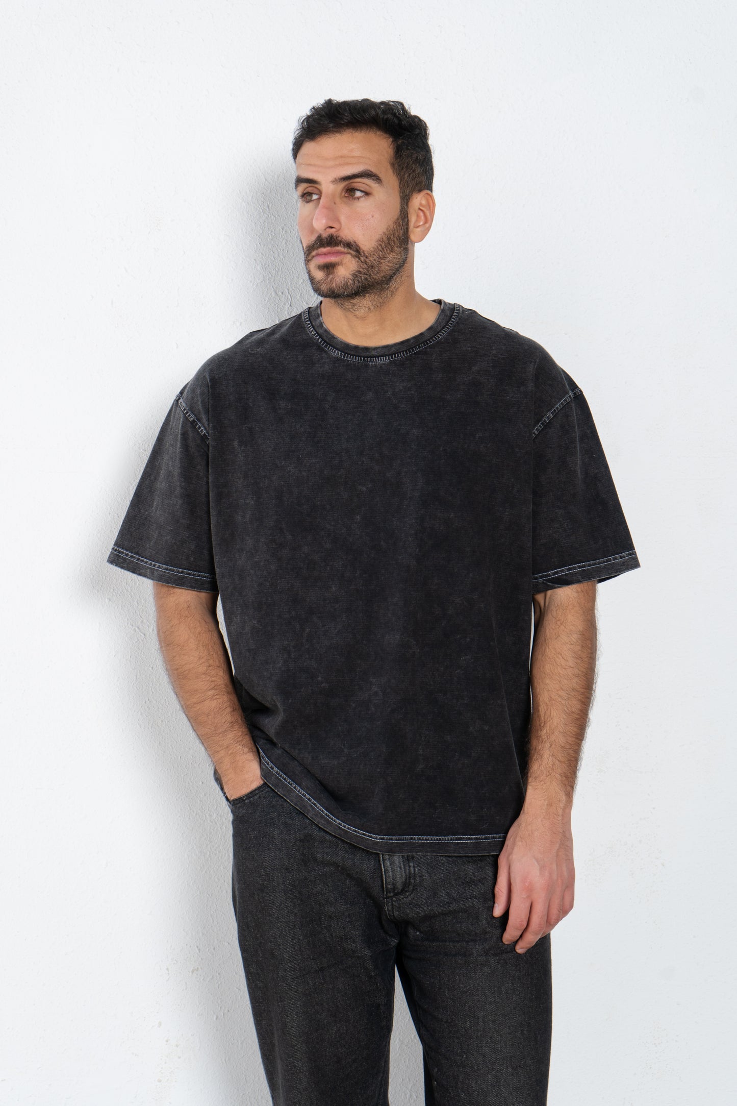 Washed basic oversized t shirt