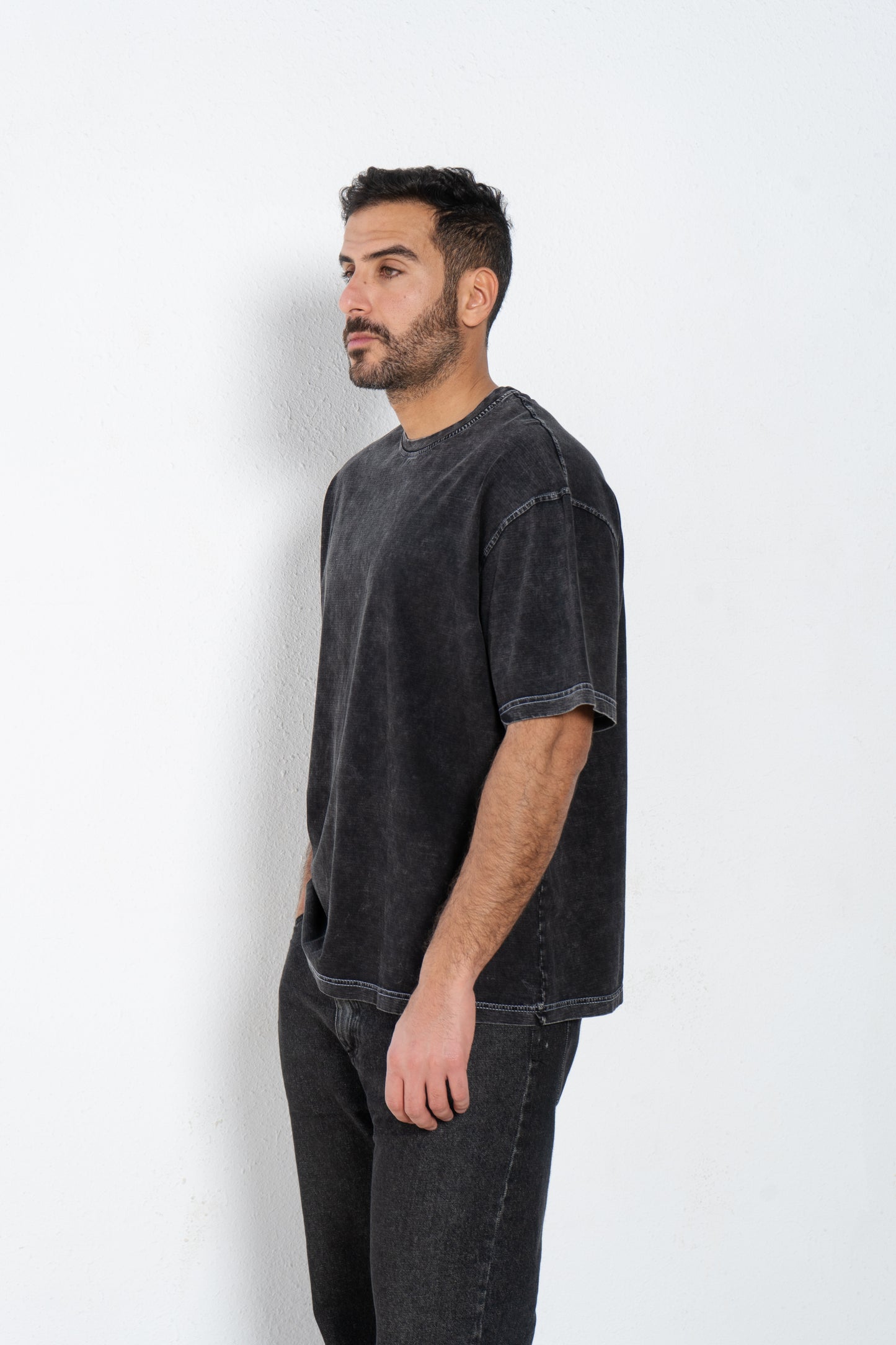 Washed basic oversized t shirt