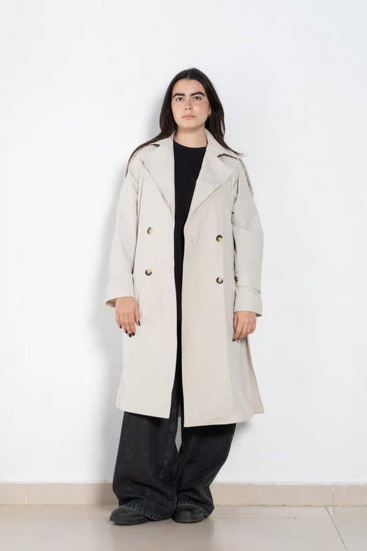 Light weight gabardine trench coat