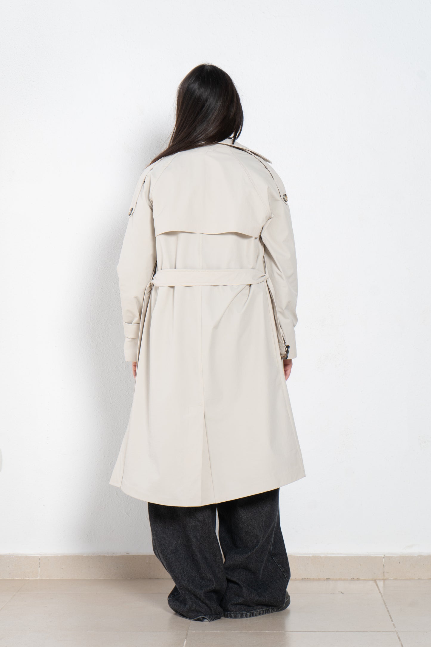 Light weight gabardine trench coat