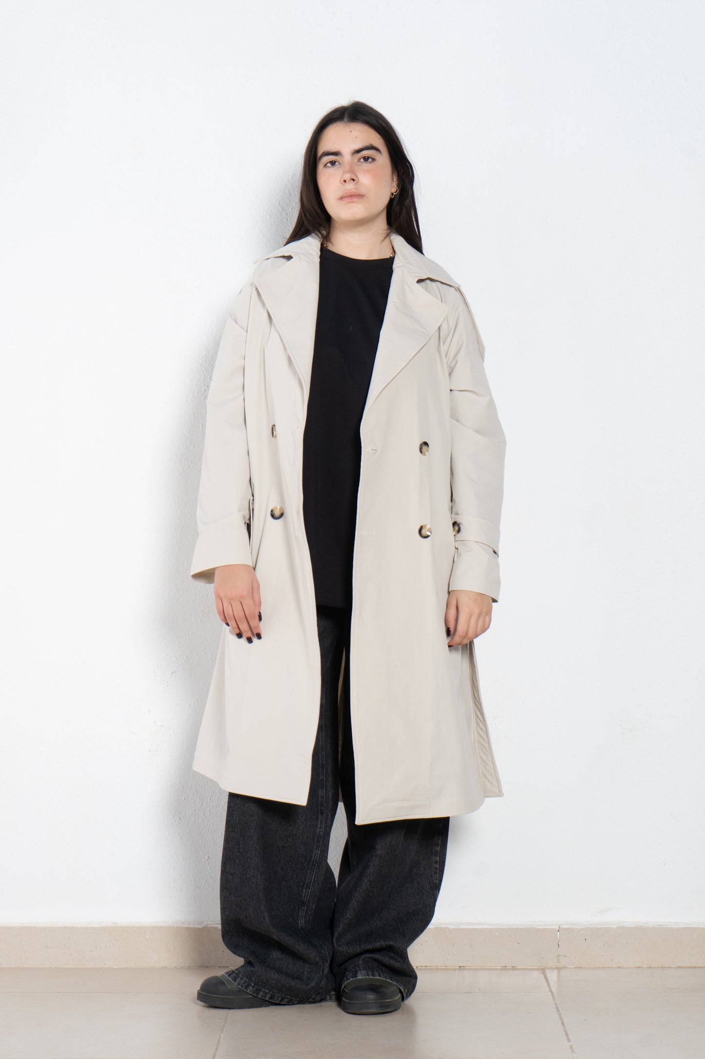 Light weight gabardine trench coat