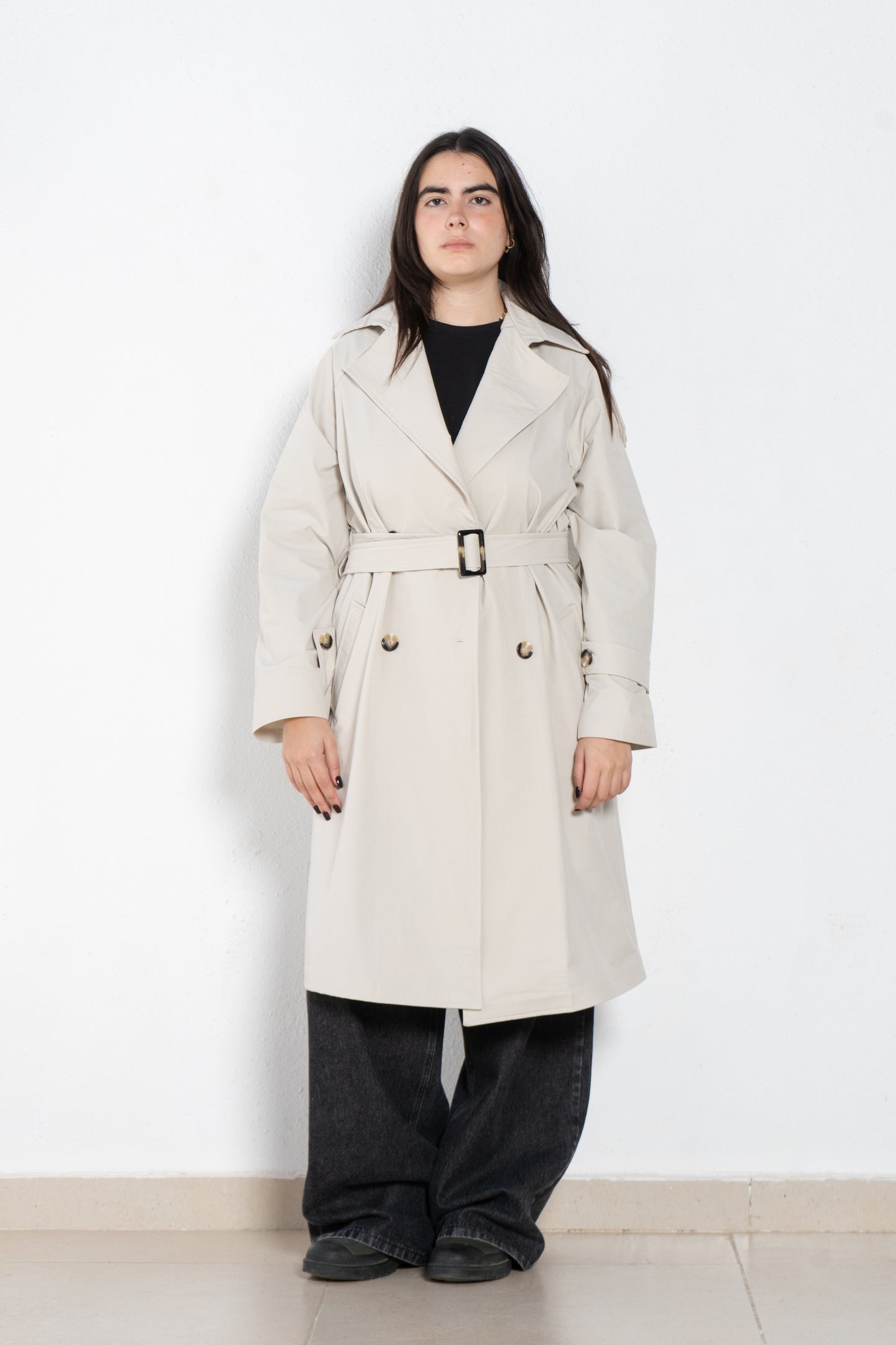 Light weight gabardine trench coat