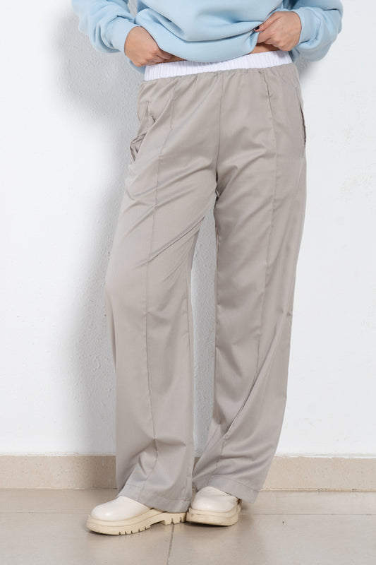 Pant with white elastic waist