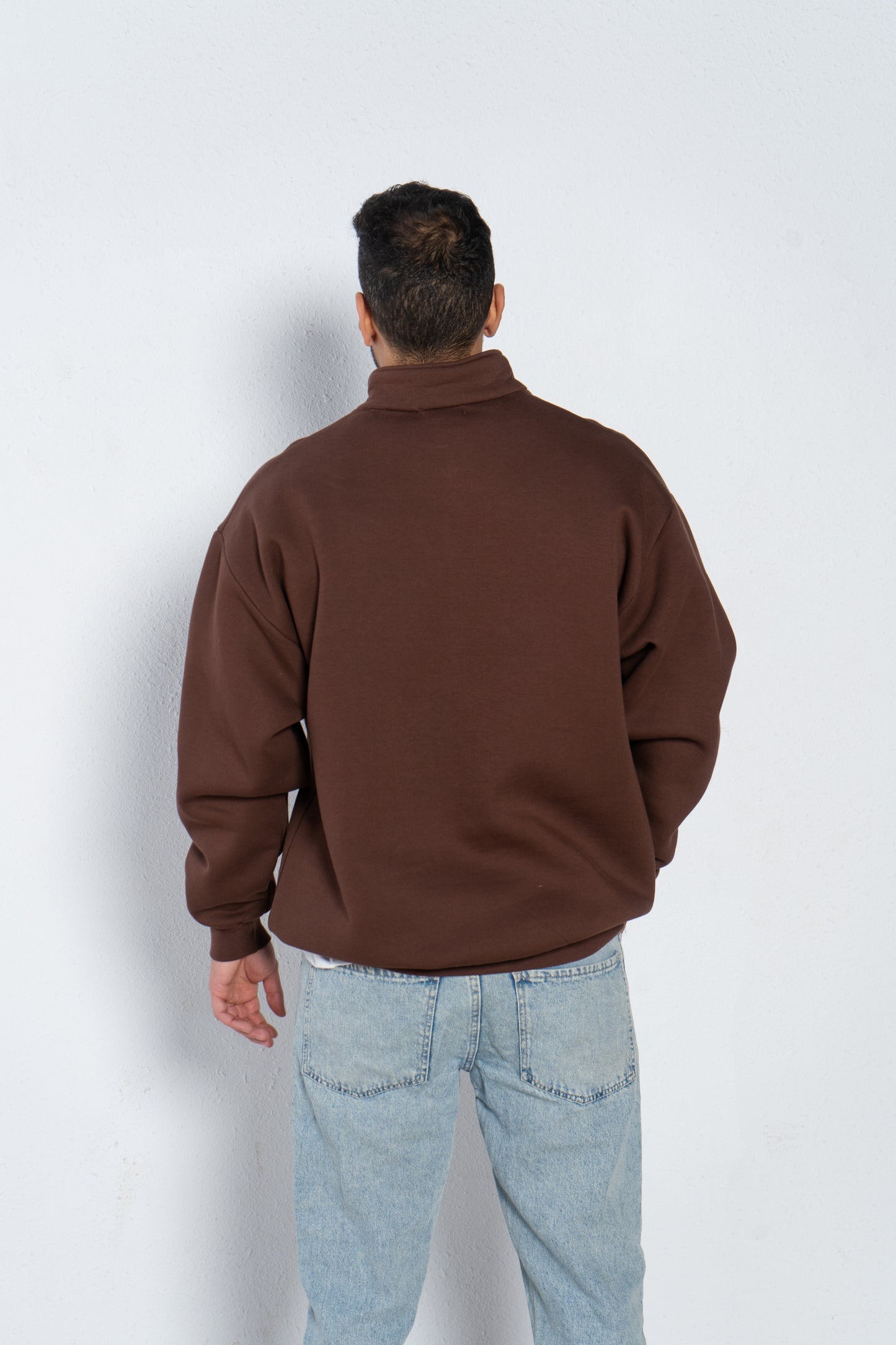 Basic oversized quarter zip with inside fleece