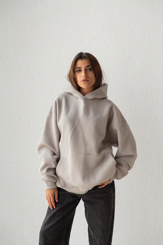 Basic oversized hoodie with inside fleece