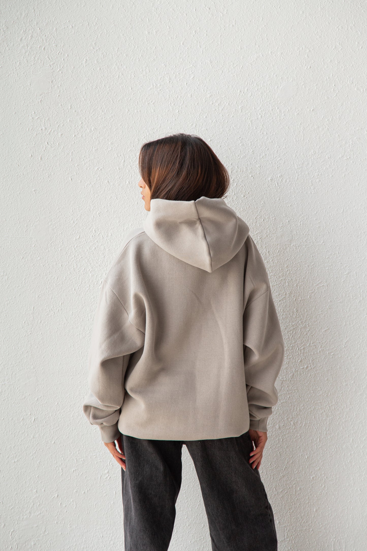 Basic oversized hoodie with inside fleece