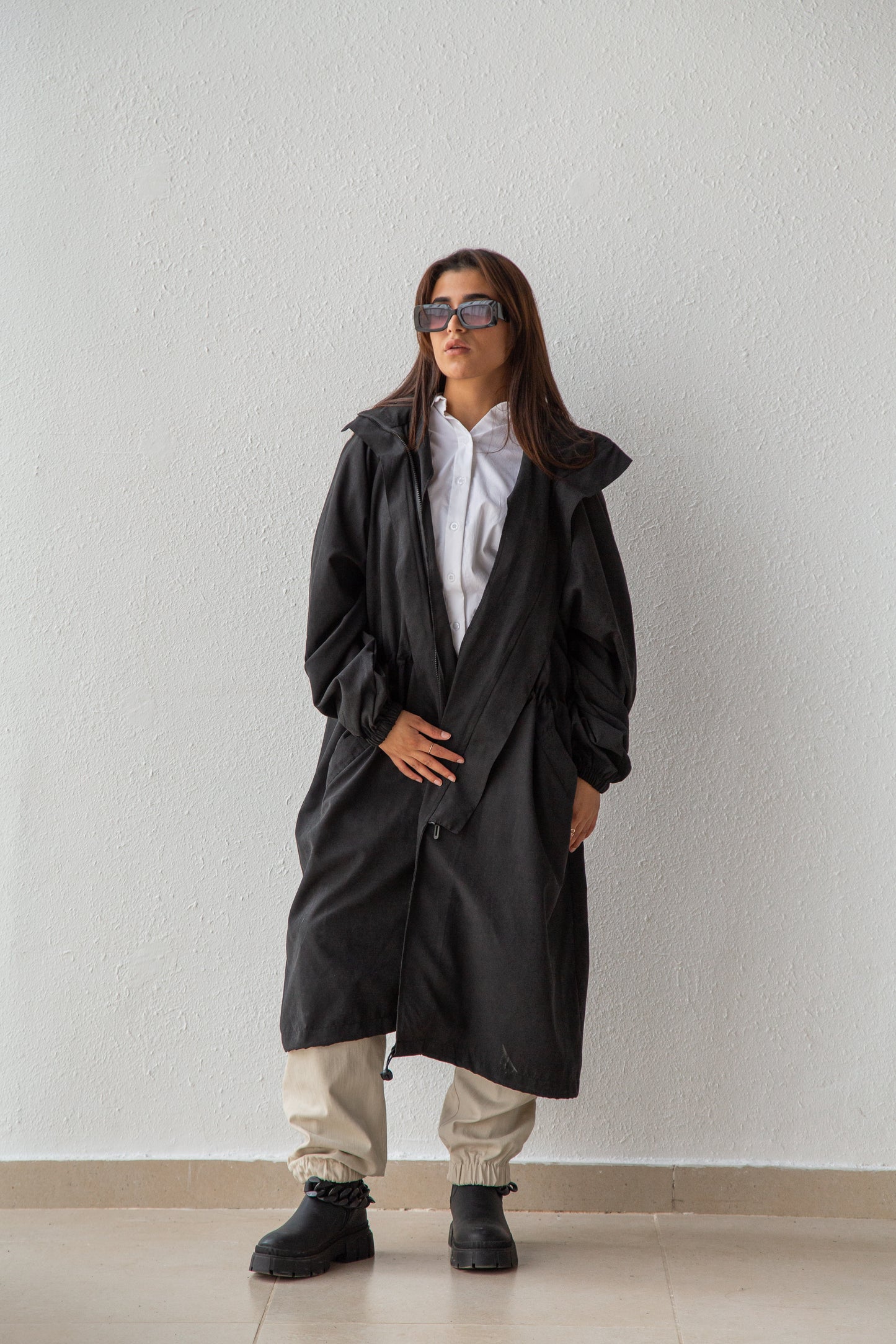 Oversized rain coat