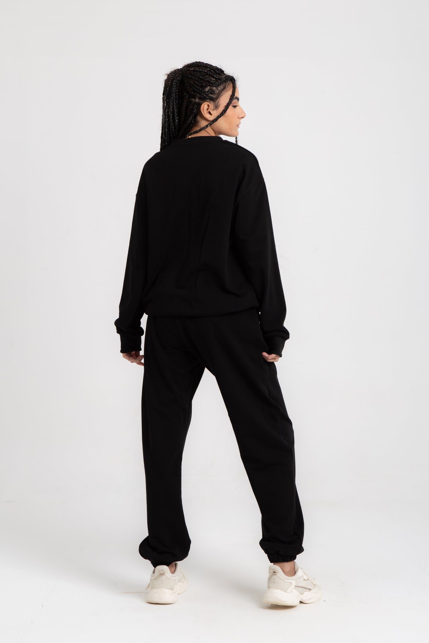 Basic Melton sweat pant with inside fleece