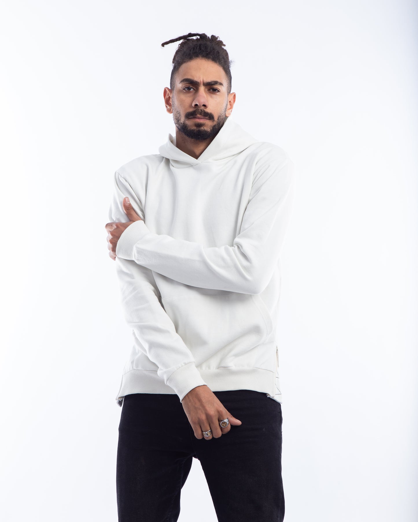 Basic Oversized Hoodie With Opening Side