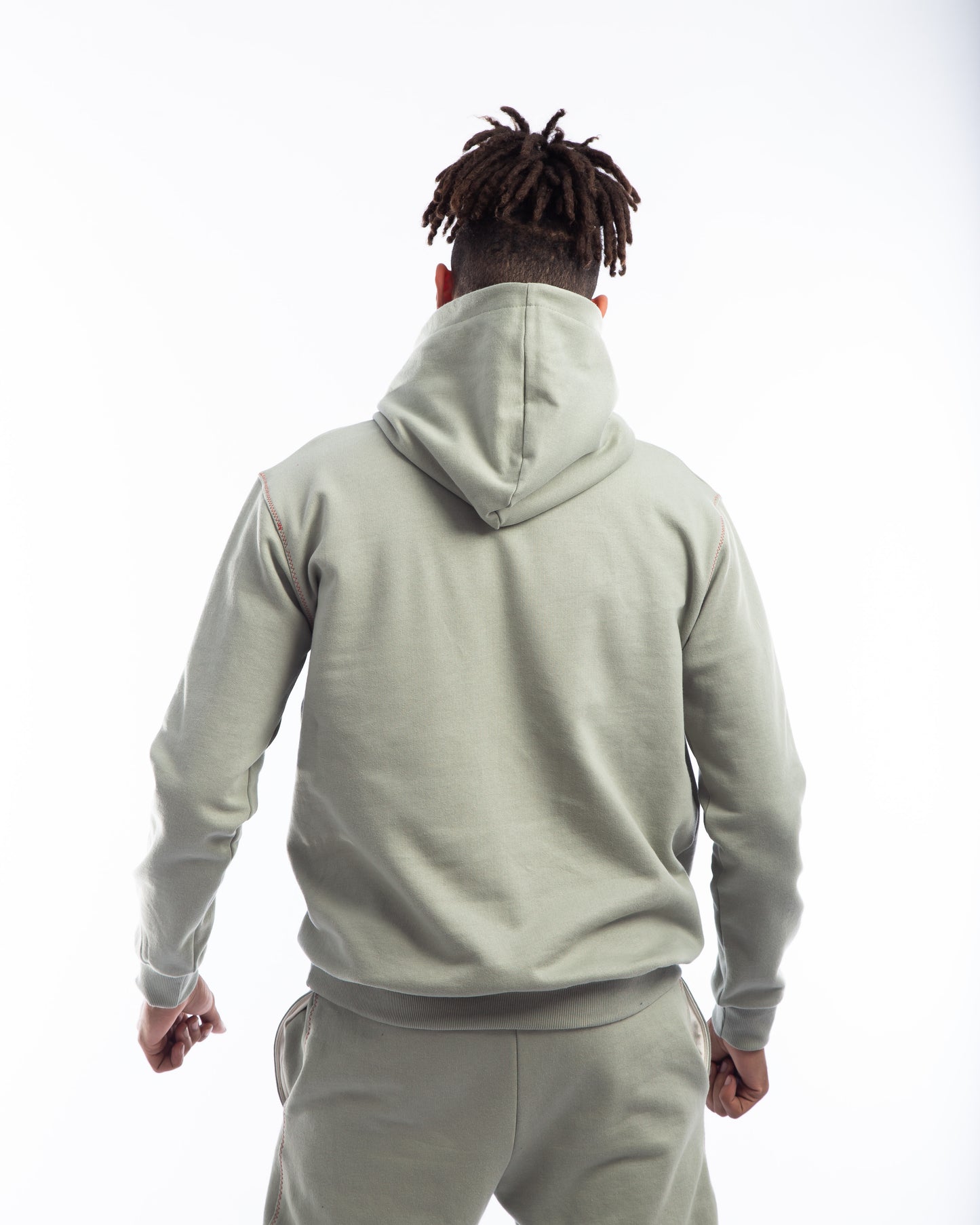 Basic Oversized Hoodie With Zigzag On Shoulder and pockets