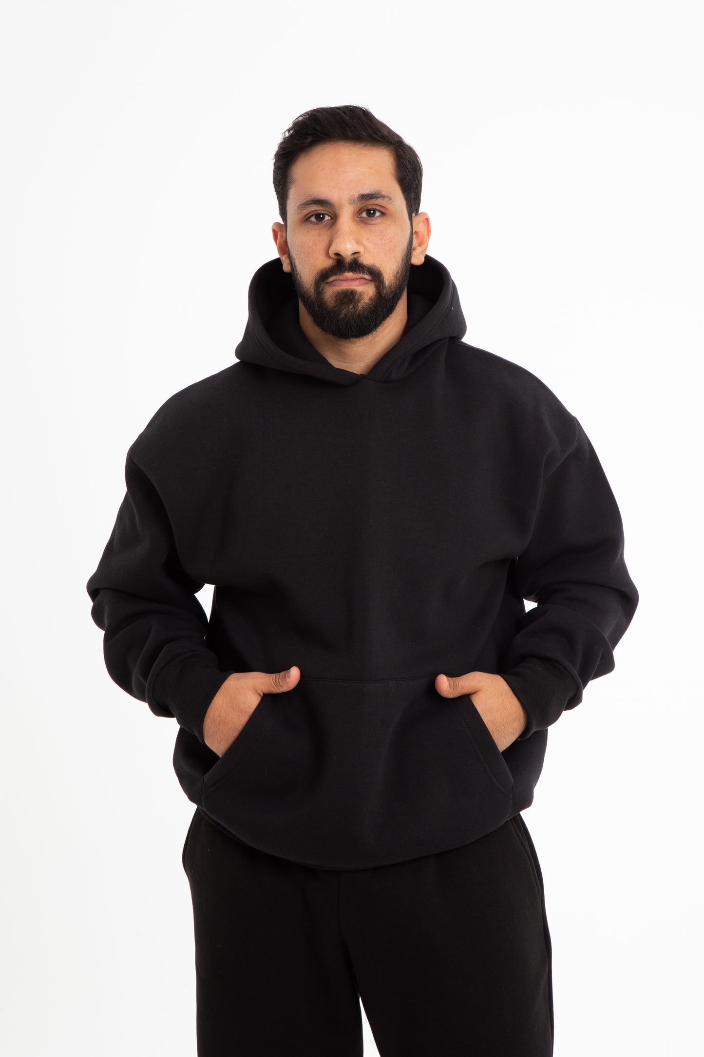 Basic oversized hoodie with inside fleece