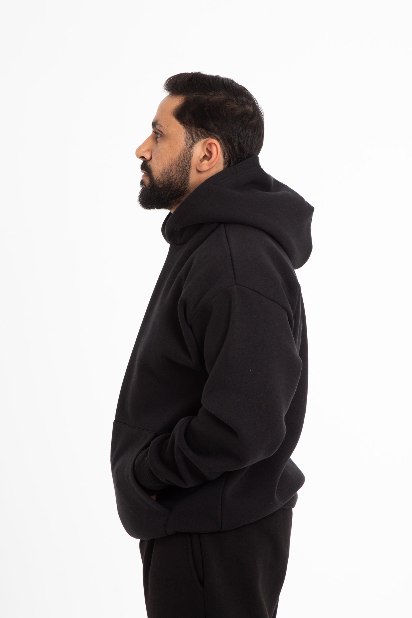 Basic oversized hoodie with inside fleece