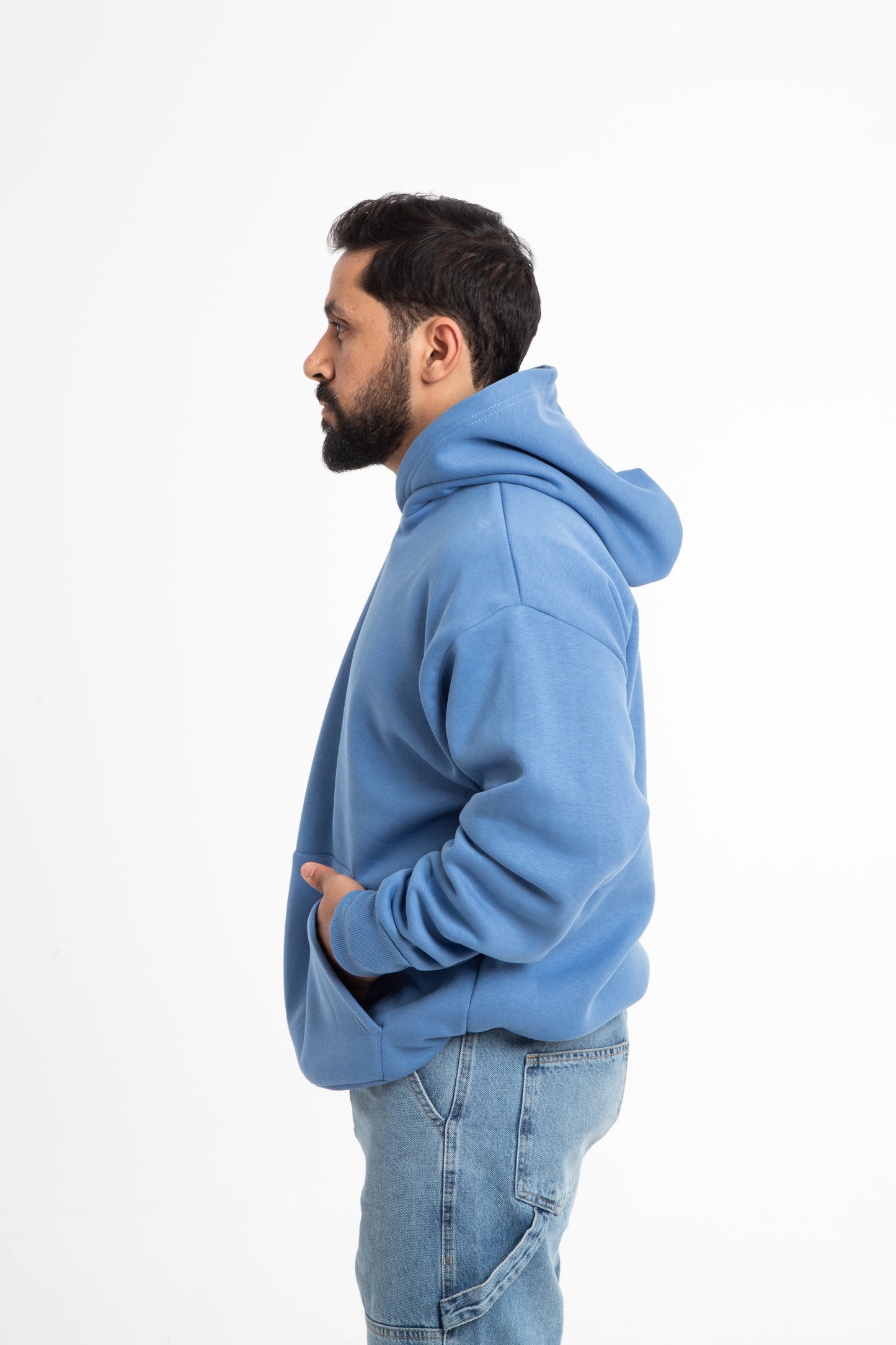 Basic oversized hoodie with inside fleece