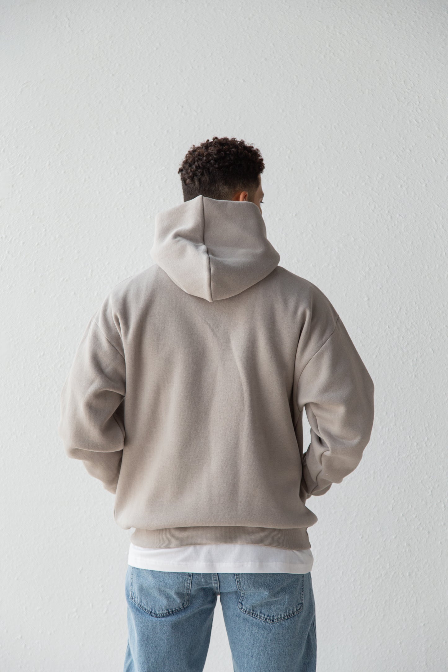 Basic oversized hoodie with inside fleece