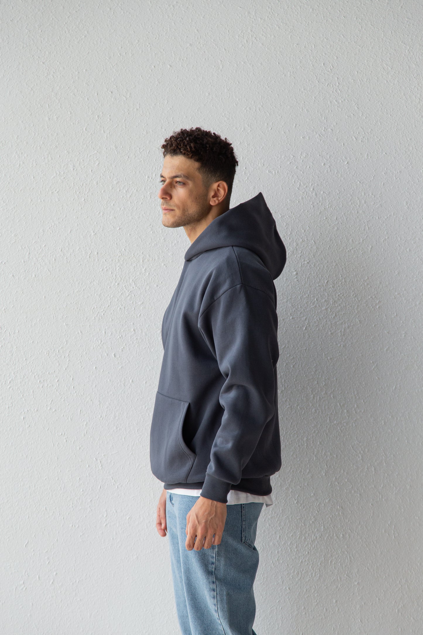 Basic oversized hoodie with inside fleece