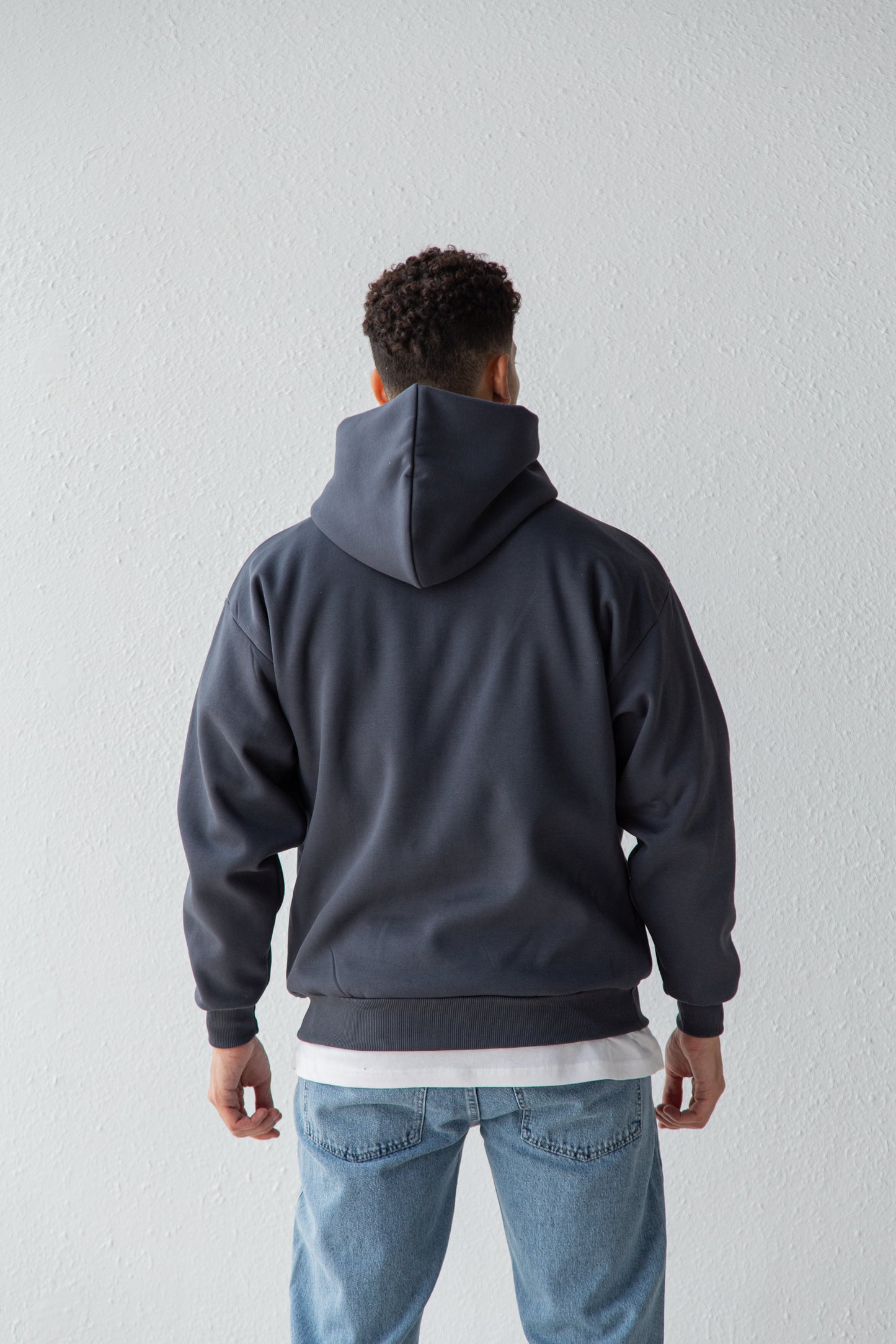 Basic oversized hoodie with inside fleece