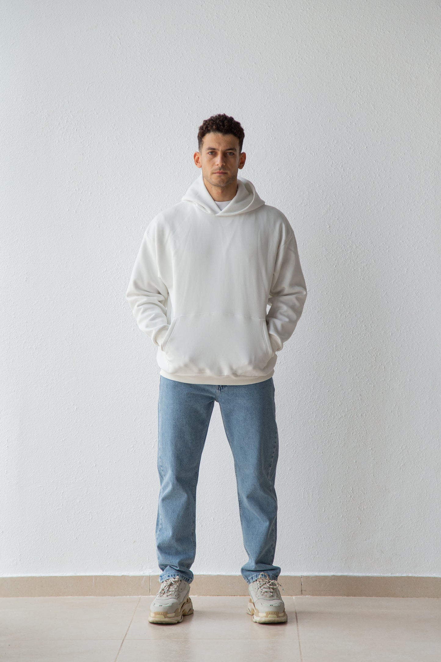 Basic oversized hoodie with inside fleece