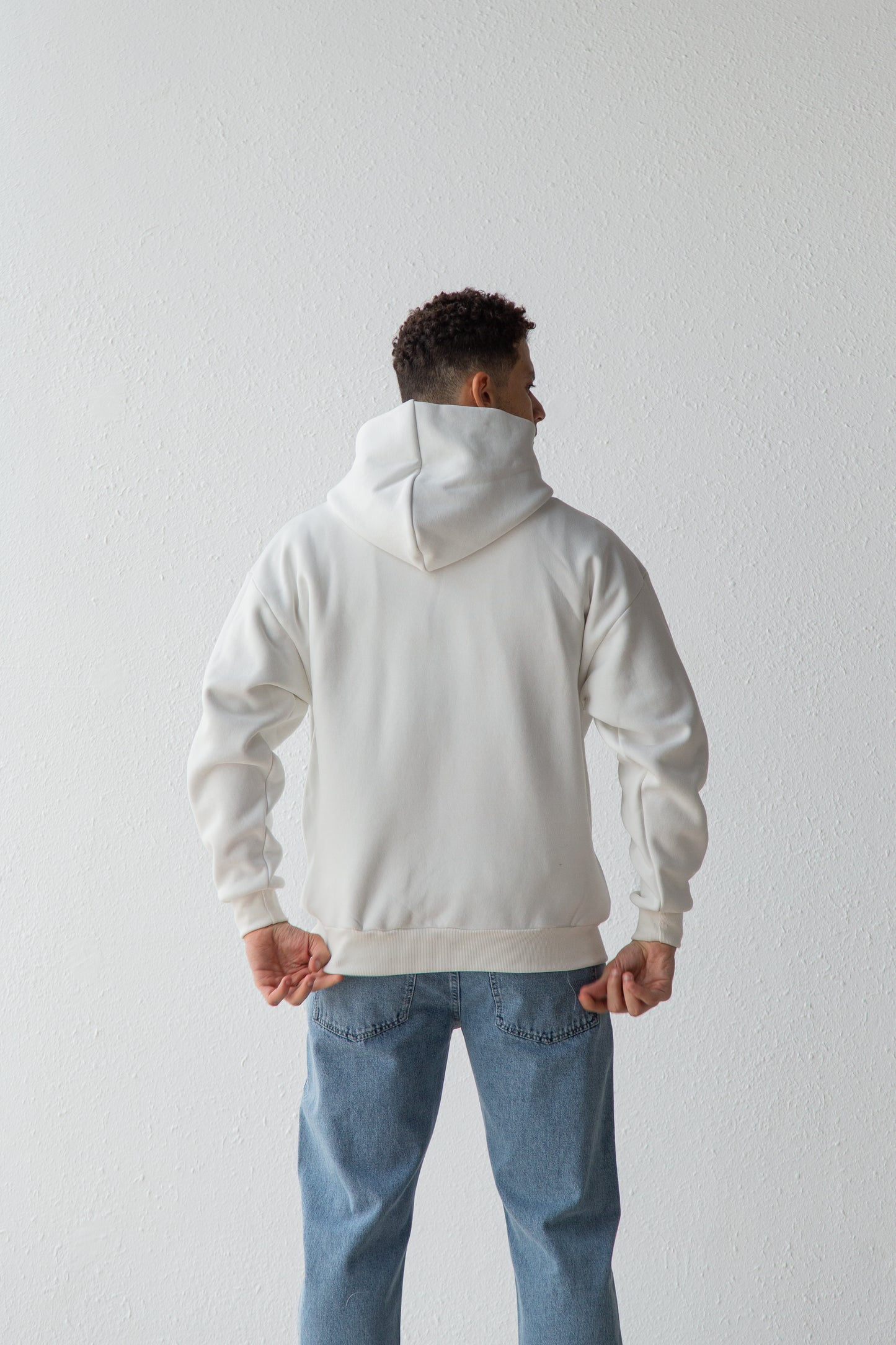 Basic oversized hoodie with inside fleece