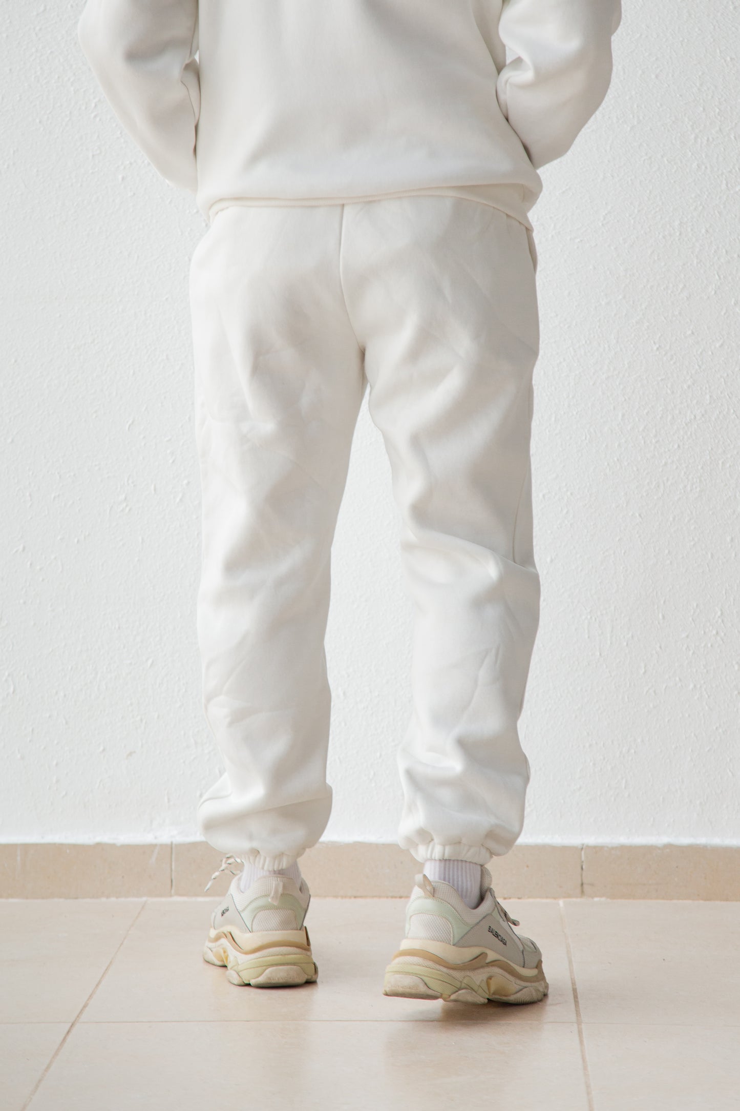 Basic Melton sweat pant with inside fleece