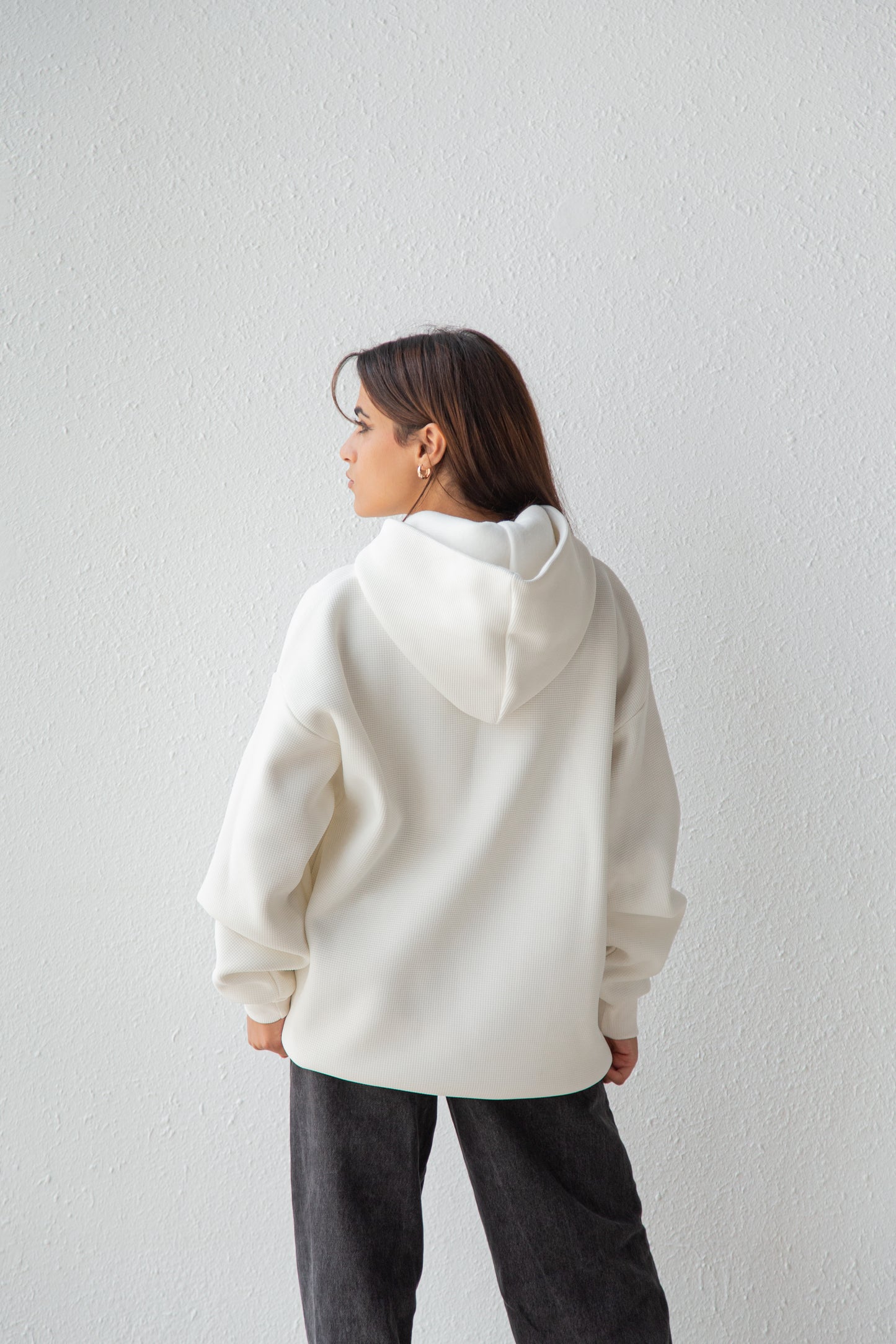 Basic oversized hoodie with inside fleece