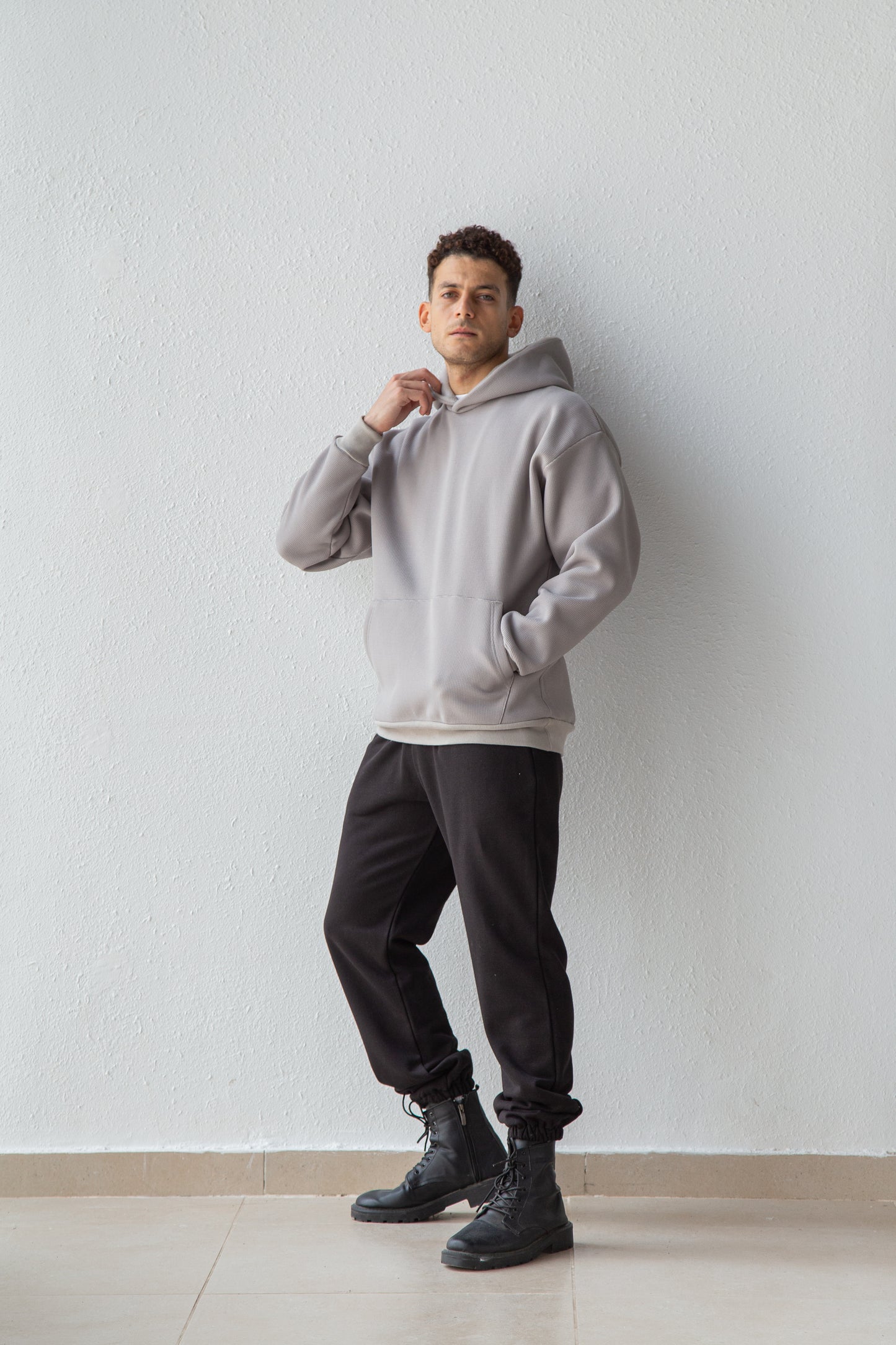 Basic oversized hoodie with inside fleece