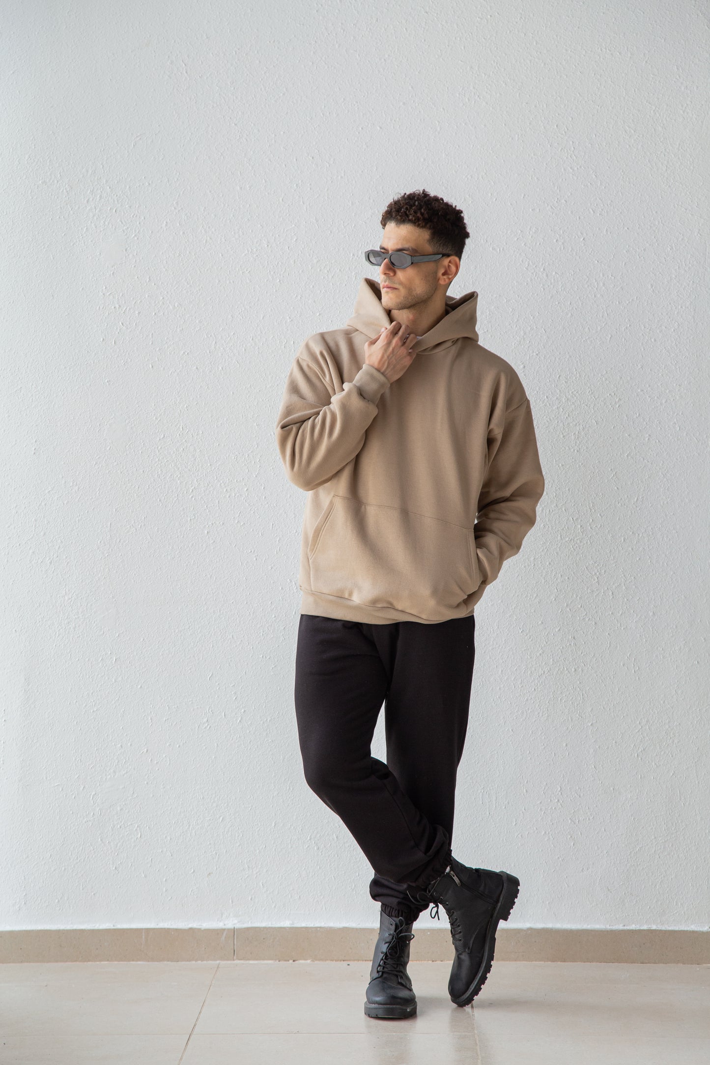 Basic oversized hoodie with inside fleece