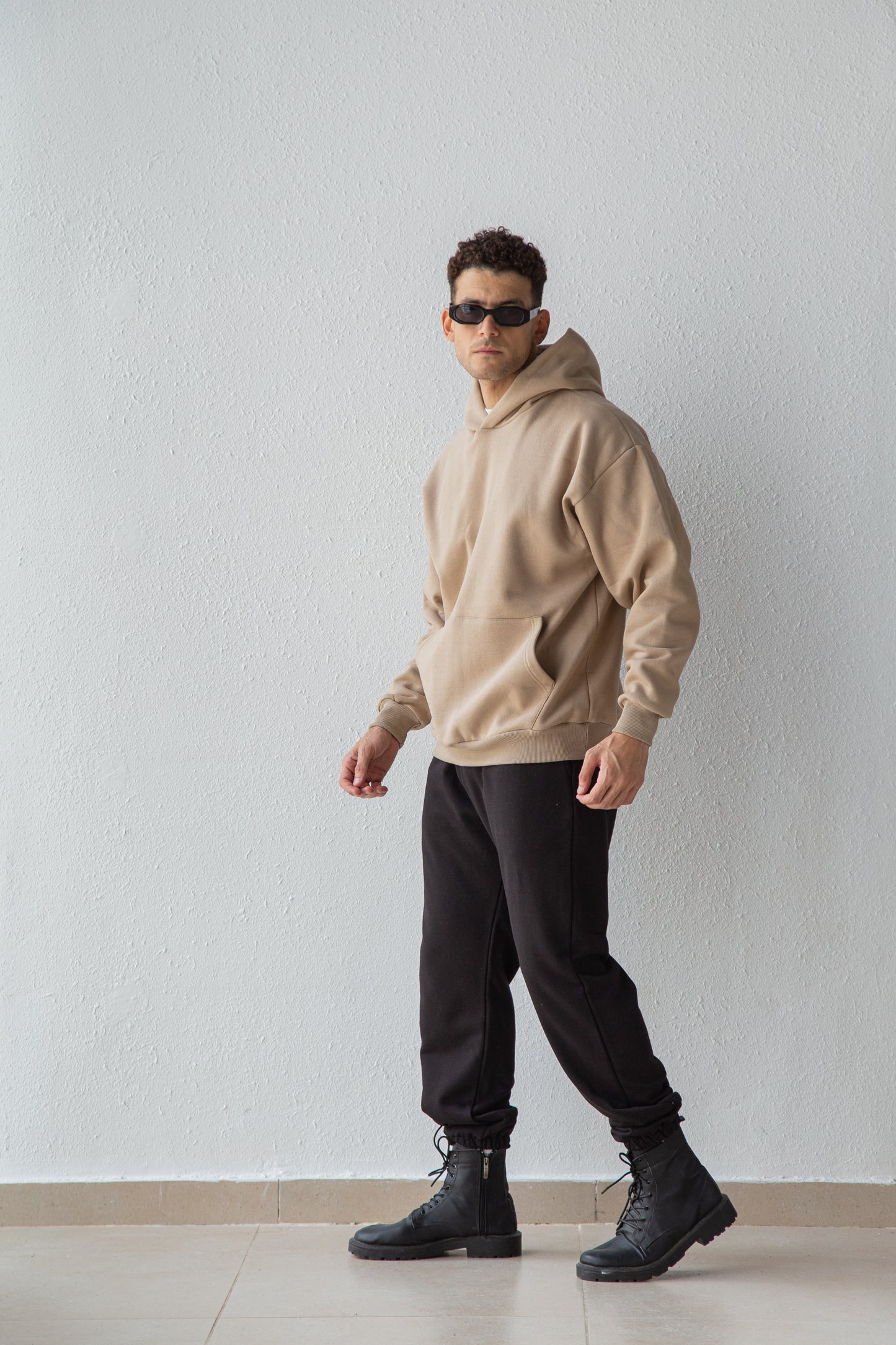 Basic oversized hoodie with inside fleece