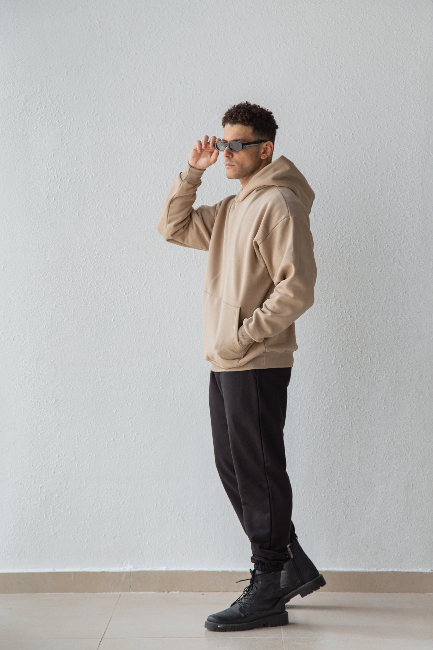 Basic oversized hoodie with inside fleece