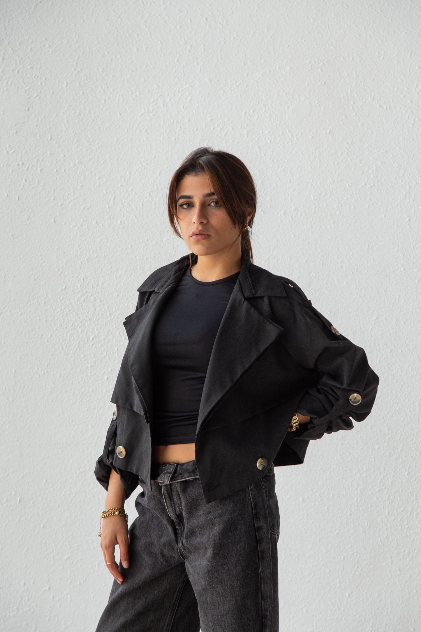 Cropped Trench Jacket