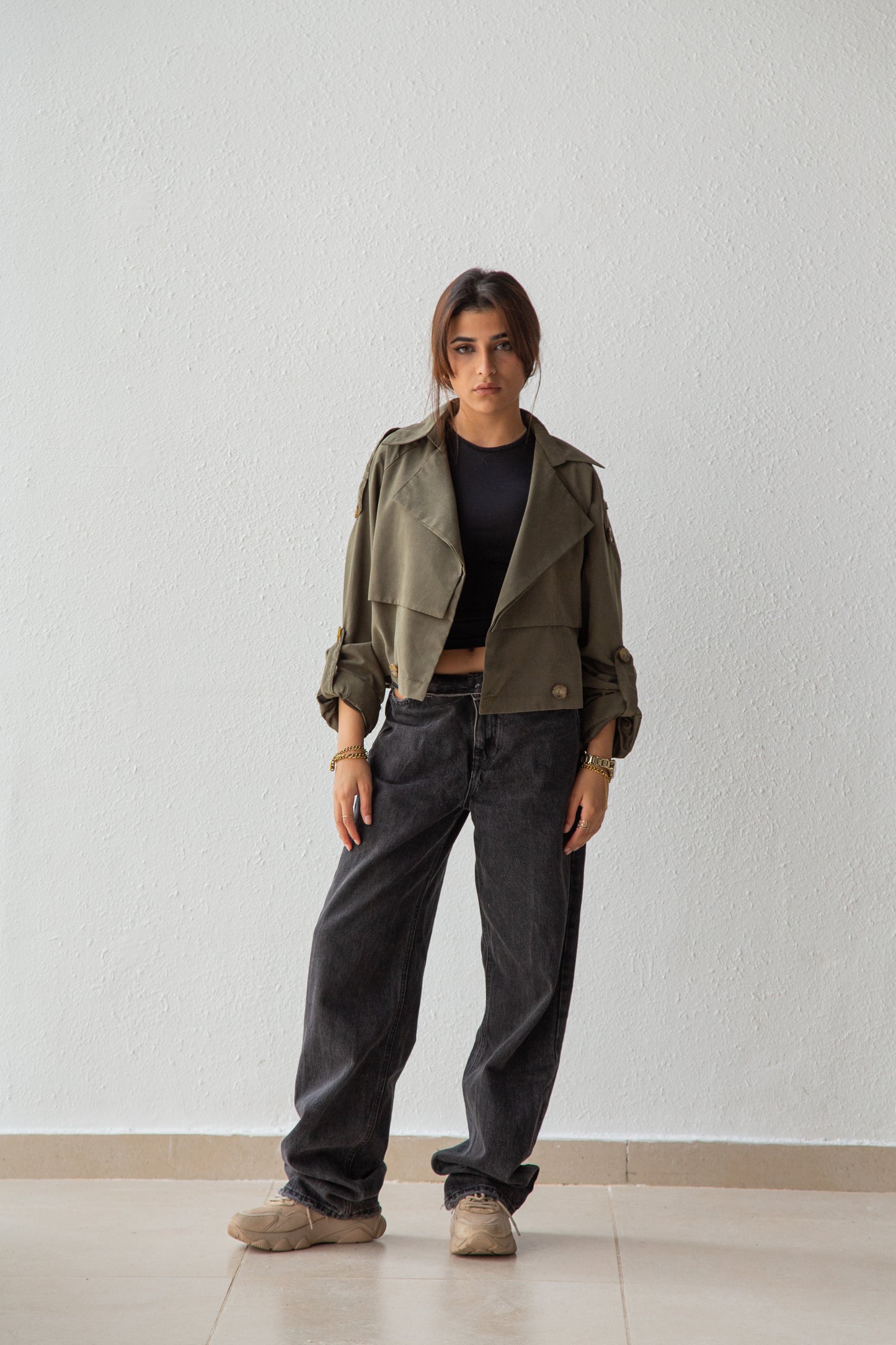 Cropped Trench Jacket