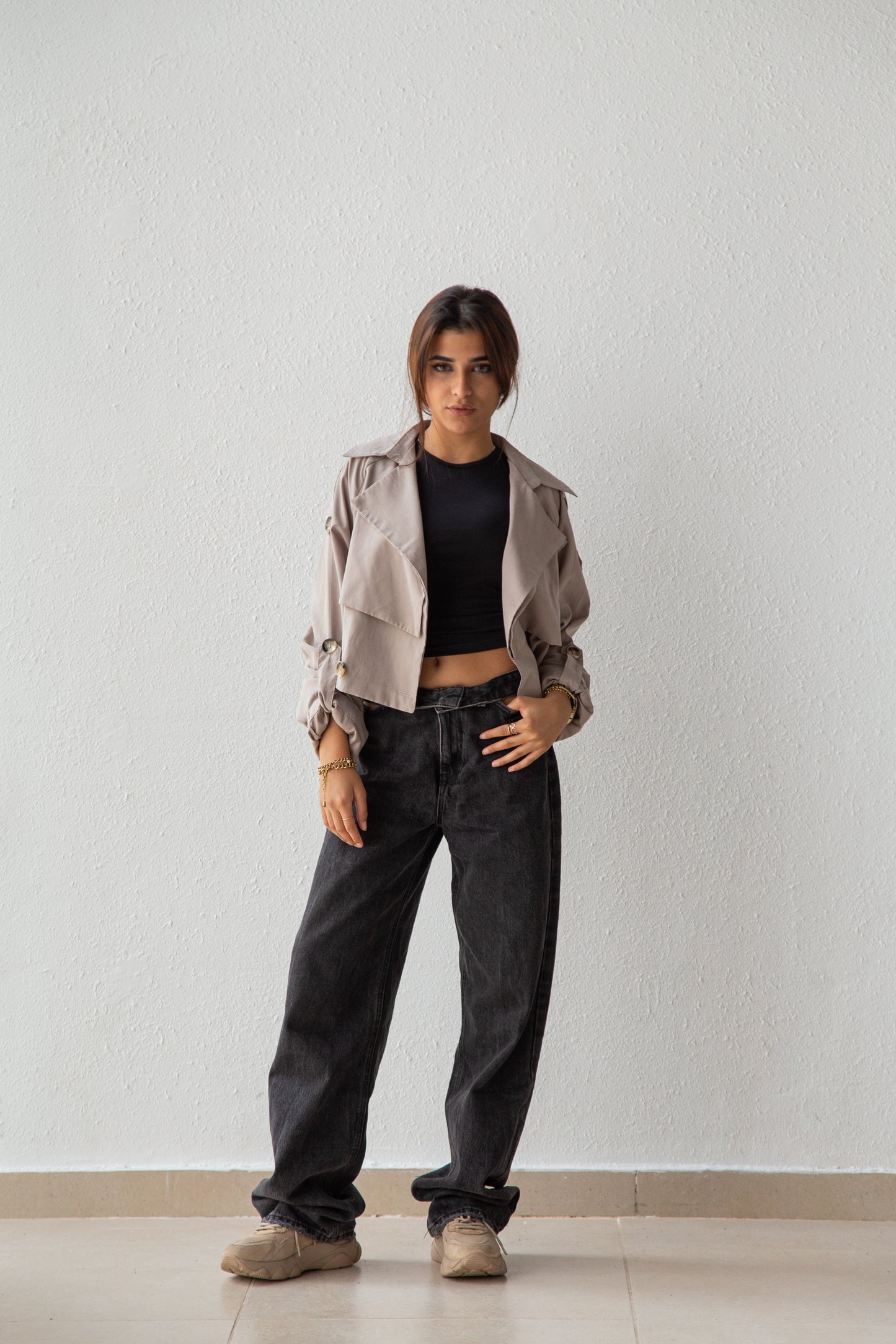 Cropped Trench Jacket