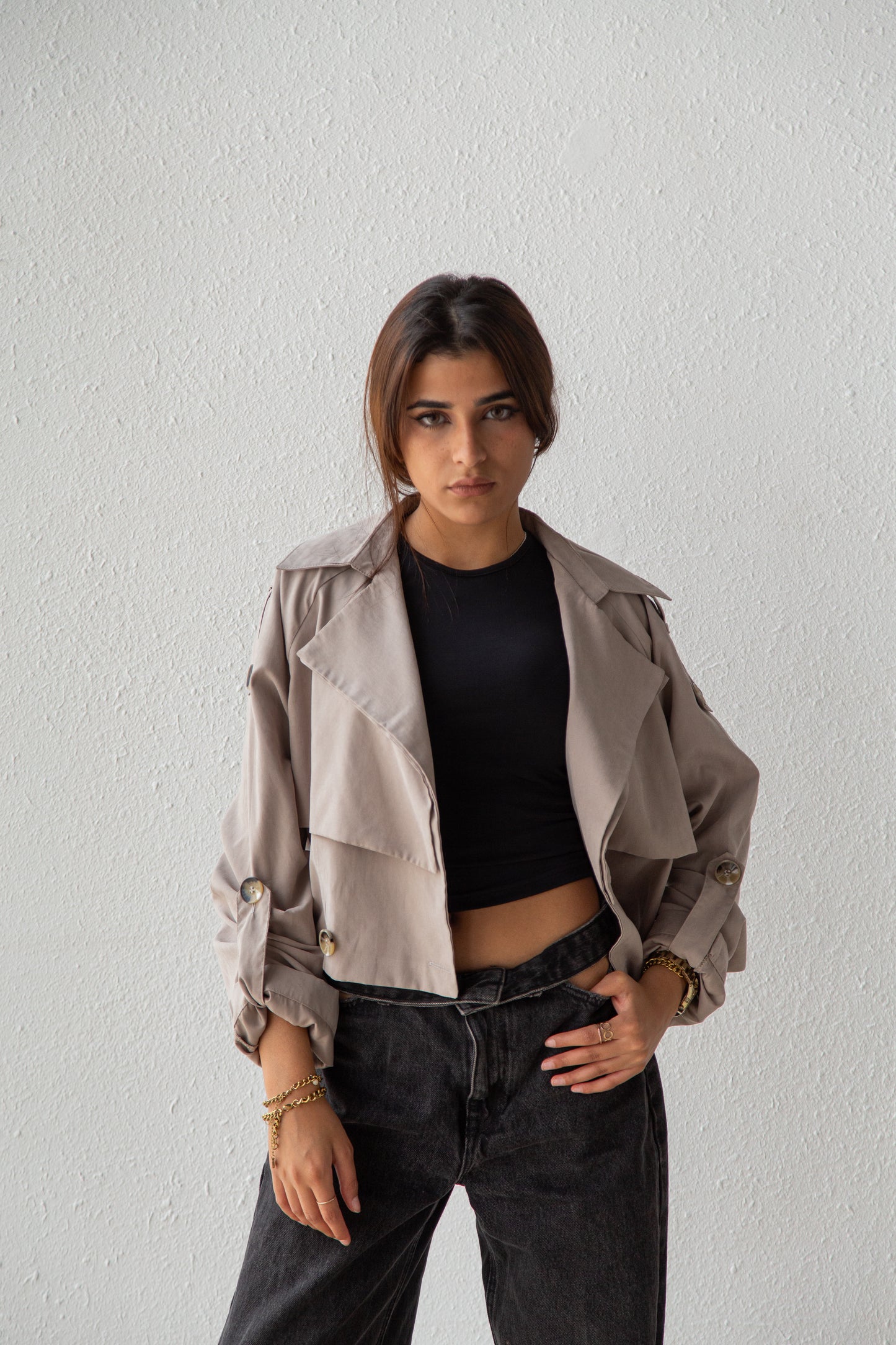 Cropped Trench Jacket