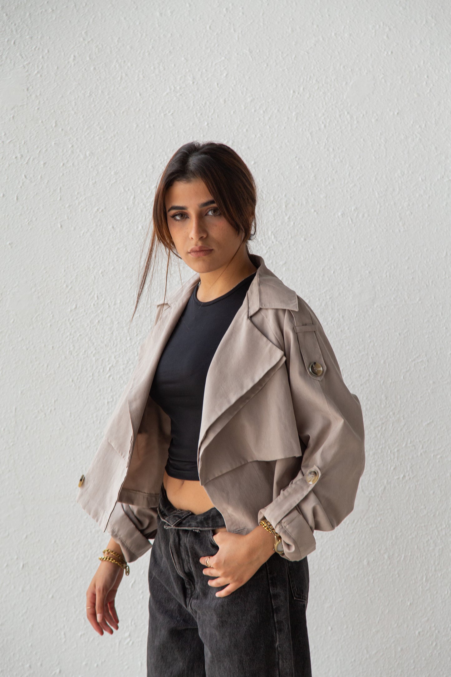 Cropped Trench Jacket