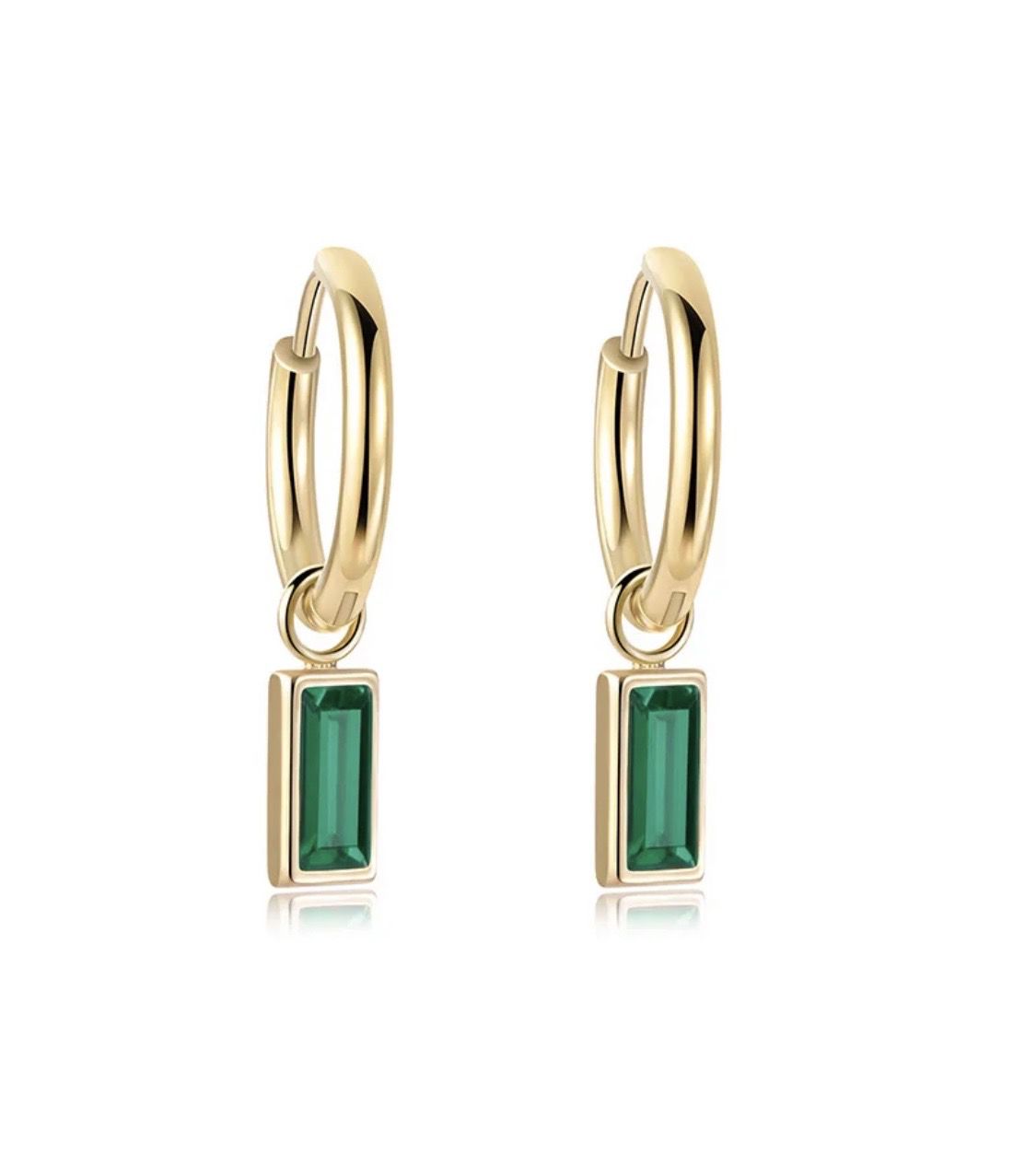 rory earrings green