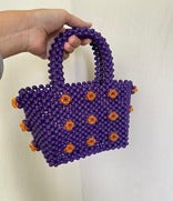 Mini Purple bag with orange flowers