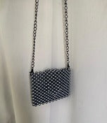 Matte silver crossbody bag