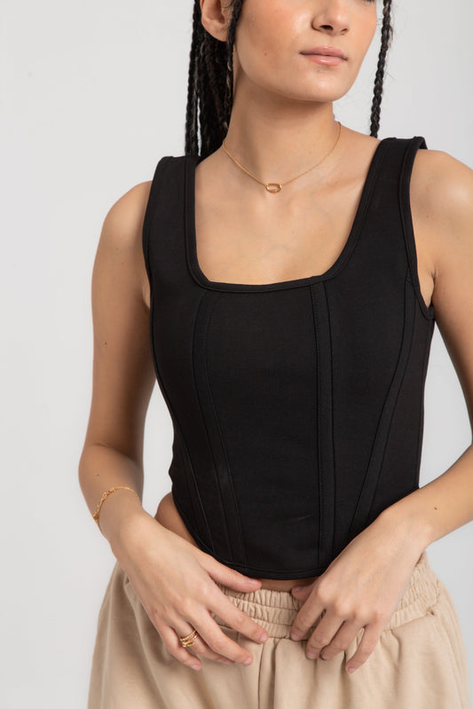 Top with corset details