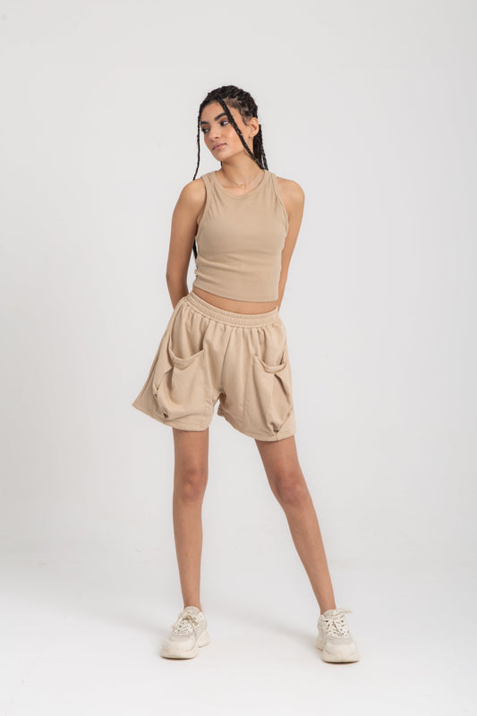 Cotton cargo shorts